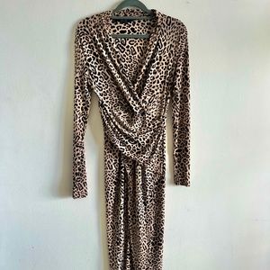 Leapord midi-long long sleeve Rachel Roy dress (XS, consider Small also)